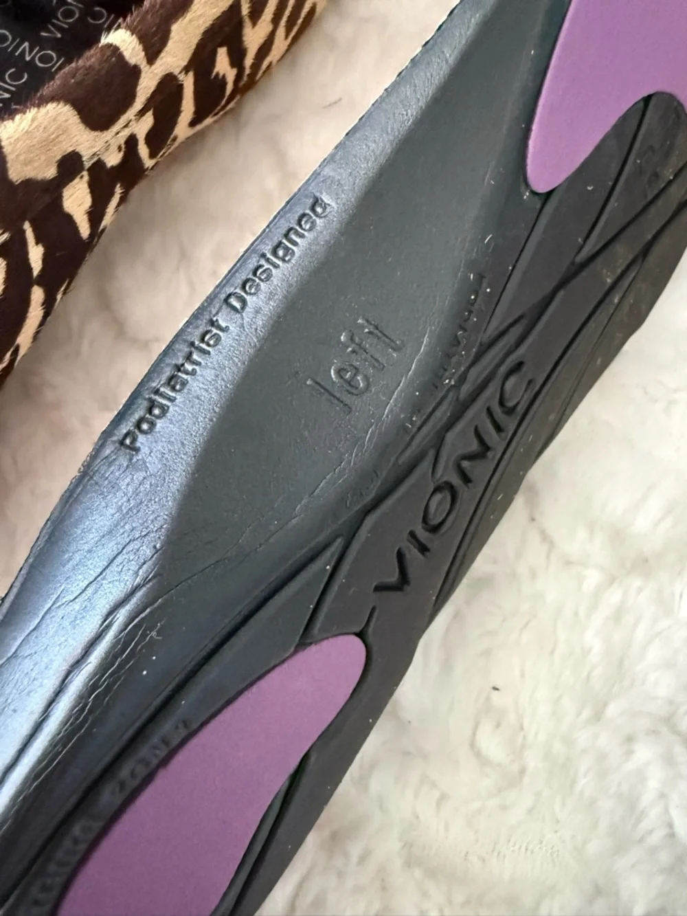 NEW VIONIC Larrun Calf Hair Leopard Print Loafers Slip-On Flats - Picture 10 of 13